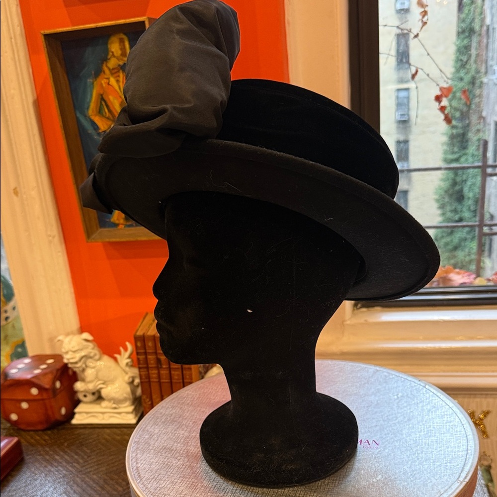 Elegant Black Bow Women's Hat - Picture 3 of 6